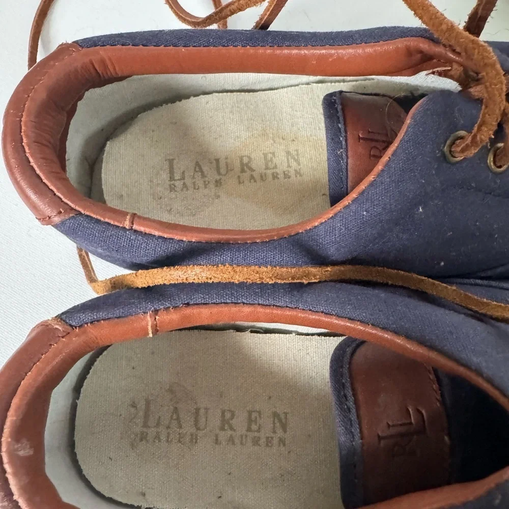 Lauren Ralph Lauren Men's Sneakers in Navy and Tan